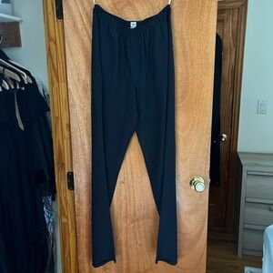 Hermes Black Silk Straight Leg Pants Sz S US 4/FR 36